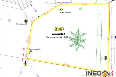 Acheter terrain 534 m²